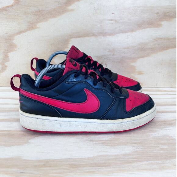 Nike - Court Borough Low 2 -Sneakers -Black/Red -Kids Big Unisex -7Y- BQ5448-007 - Picture 1 of 9